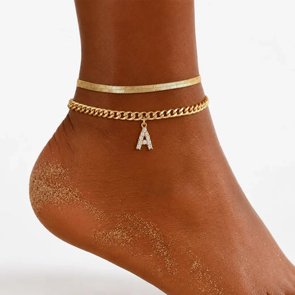 Velmora™ Gold Initial Anklets — Wear Your Unique Story with Effortless Grace