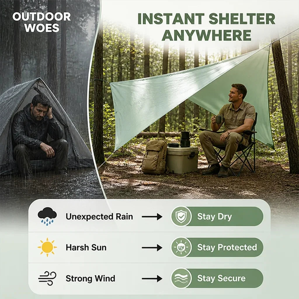 BreezeCanopy™ — Your Lightweight Fortress Against Sun and Surprise Showers
