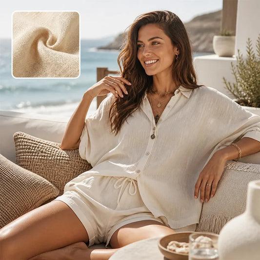 Sunnivae™ Two-Piece Lounge Set — Feel Featherlight, Flawless, and Unstoppable All Summer!