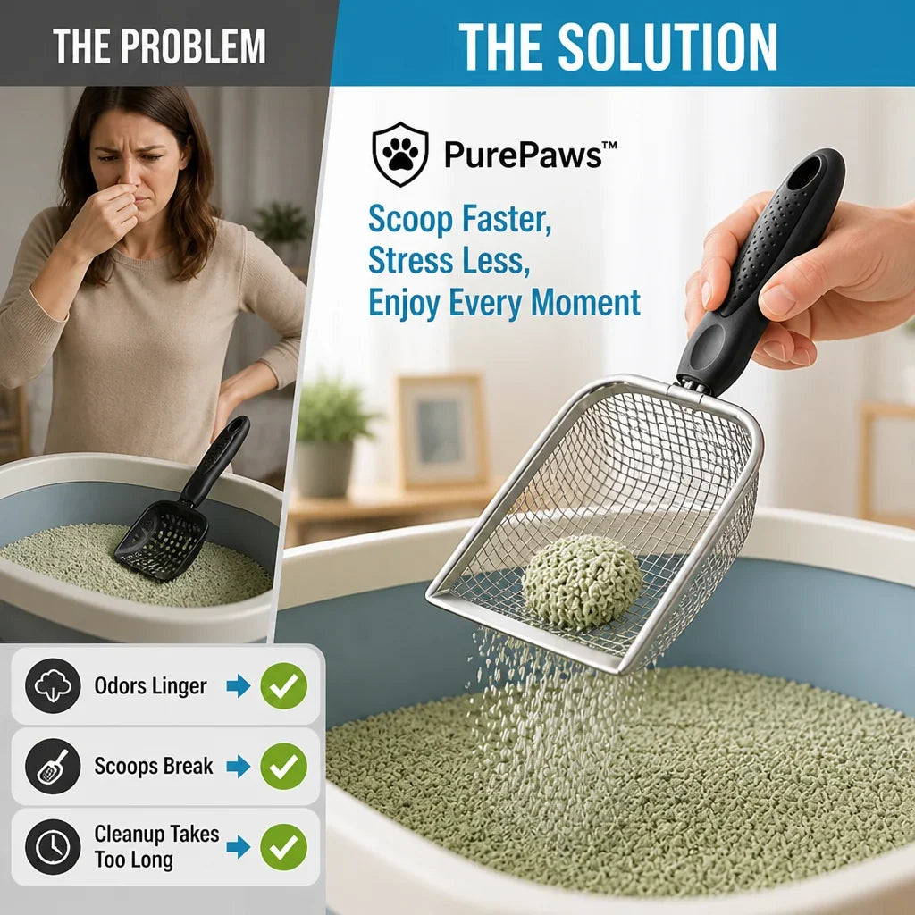 ScoopSieve™ Metal Mesh Scoop — Scoop Faster, Stress Less, Enjoy Every Moment