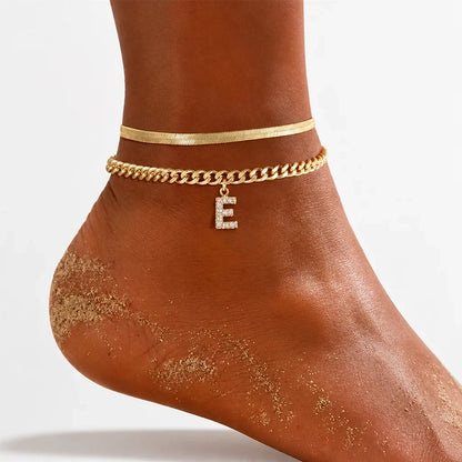 Monograméa™ Gold Initial Anklets — Wear Your Unique Story with Effortless Grace