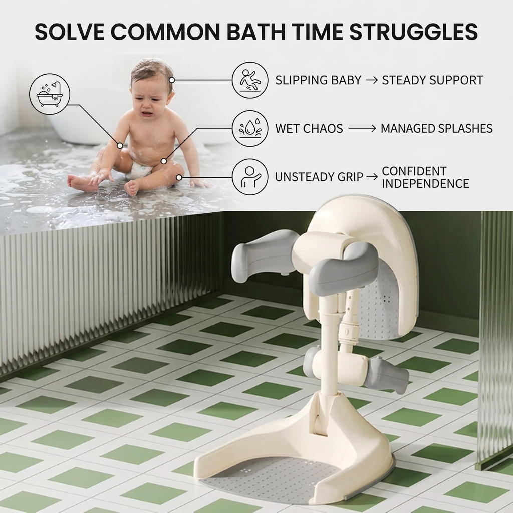 FlexiNest™ Baby Shower Rack — Feel the Joy of Safe, Calm Bath Times with Your Growing Baby