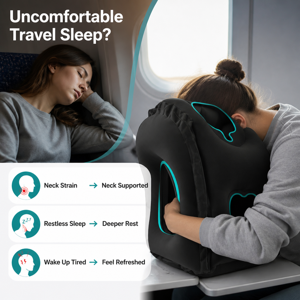 HaloNest™ — Travel Comfort That Erases Neck Pain and Refreshes You Instantly