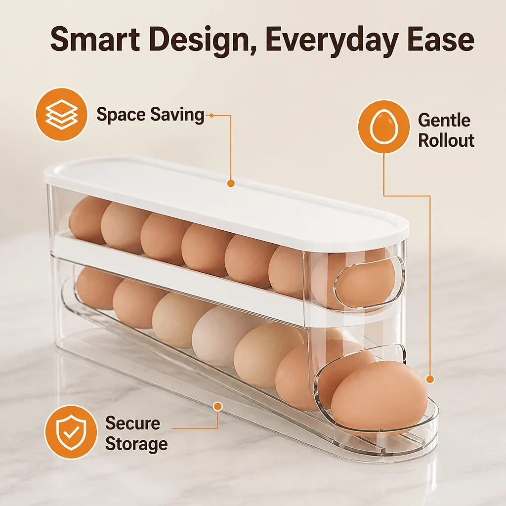 ShelfSway™ — Keep Every Egg Perfect and Your Fridge Instantly Organized