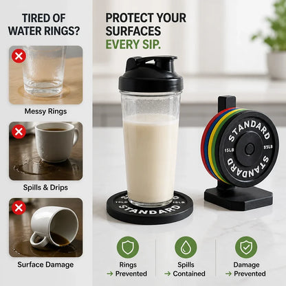 BeverageBastion™ Plate Coasters — Lock Your Drink, Crush Every Spill, and Elevate Your Space with Power