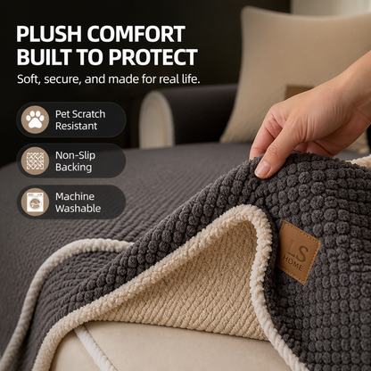 VeluraShield™ Plush Sofa Cover