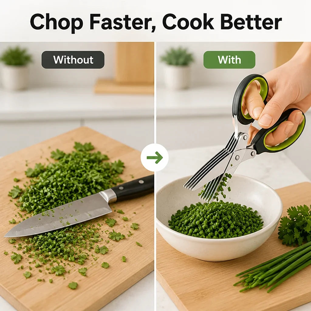 ChopBloom™ Herb Scissors — Slice Faster, Feel the Joy of Effortless Prep