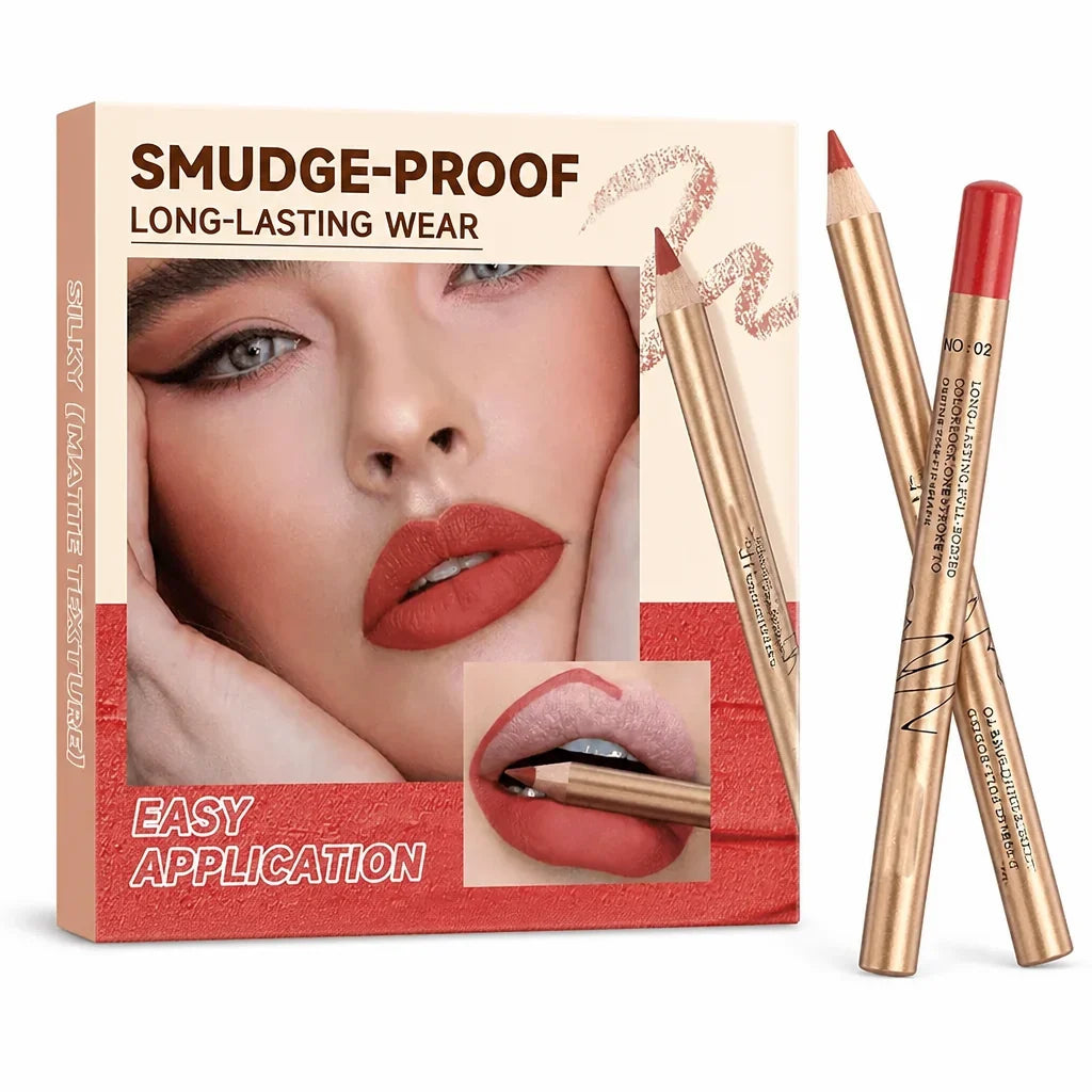 Poutelle™ 12-Shade Lip Liner Collection — Lock In All-Day Bold Beauty Without a Single Smudge
