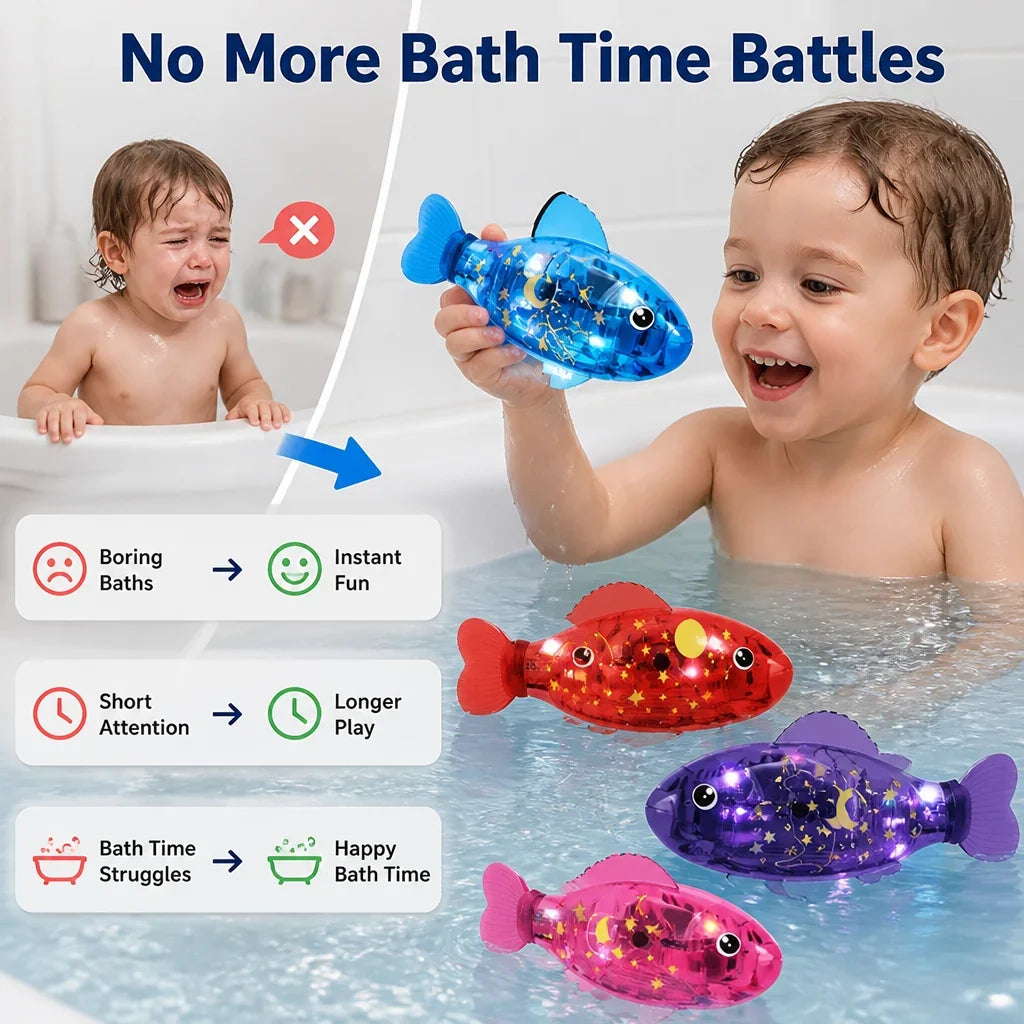LumiDrift™ 4-pcs — Transform Bath Time Into Magical Light and Laughter