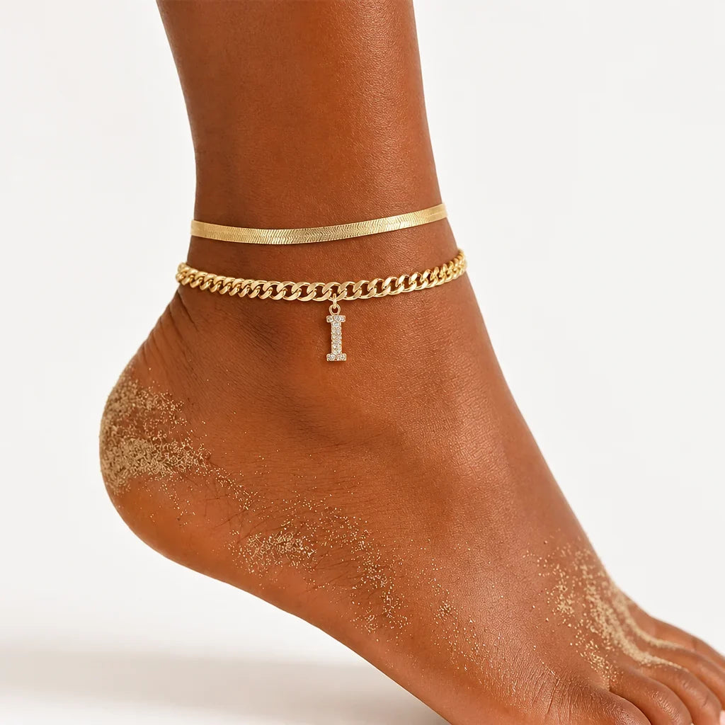 Velmora™ Gold Initial Anklets — Wear Your Unique Story with Effortless Grace