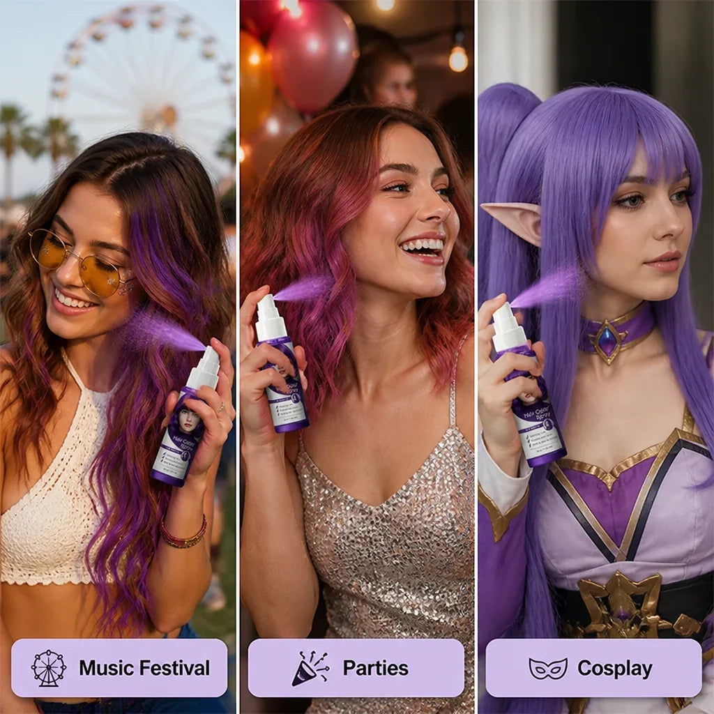 TintVibe™ Temporary Hair Color Spray — Ignite Instant Confidence with Effortless, Damage-Free Color