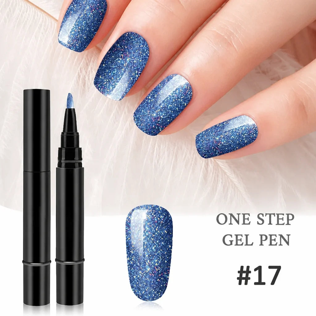 Geloria™ All-in-One Gel Pen — Flawless, Fade-Proof Nails That Shine Through Everything