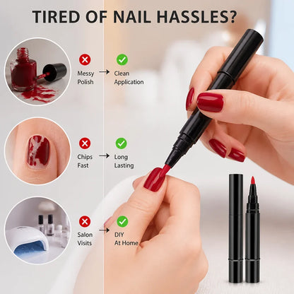 Geloria™ All-in-One Gel Pen — Flawless, Fade-Proof Nails That Shine Through Everything
