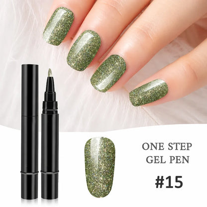 Geloria™ All-in-One Gel Pen — Flawless, Fade-Proof Nails That Shine Through Everything