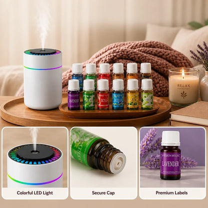 Vellora™ 12-Pack Essential Oils Collection — Transform Any Room into Your Personal Bliss Sanctuary
