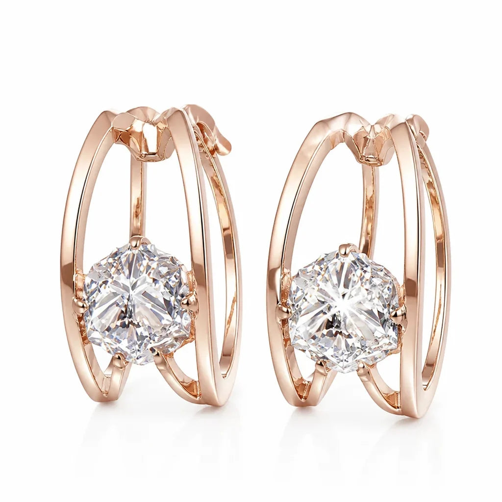 Calyvre™ Double Hoop Earrings — Command Every Room with Effortless Glow and Weightless Confidence