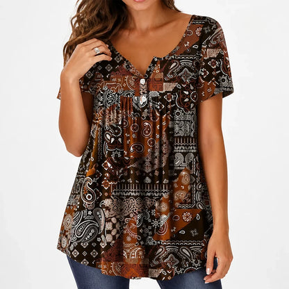Lunessa™ V-Neck Top — Breeze Through Your Day in Effortless Cool Confidence