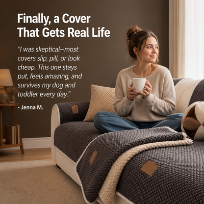 VeluraShield™ Plush Sofa Cover
