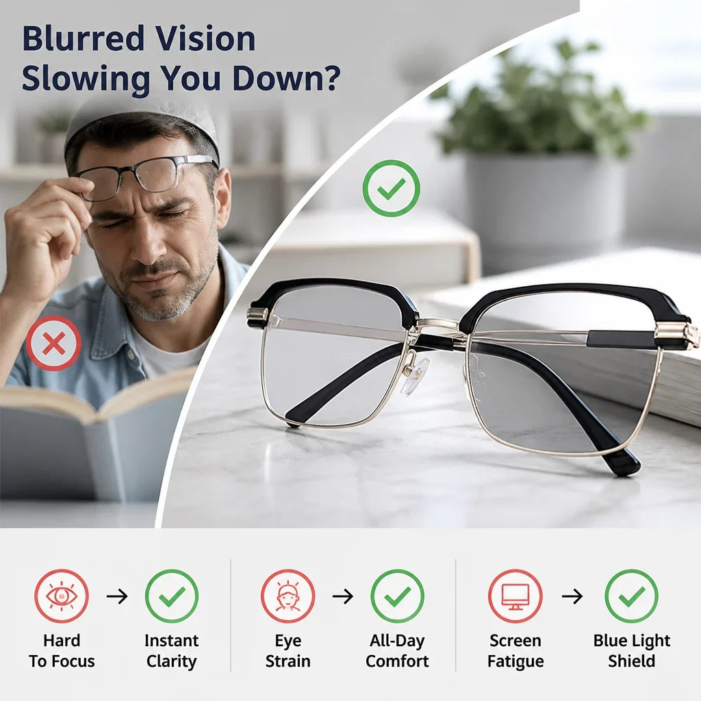 ViewKind™ Vision Glasses — Effortless Clarity and All-Day Comfort for Every Moment