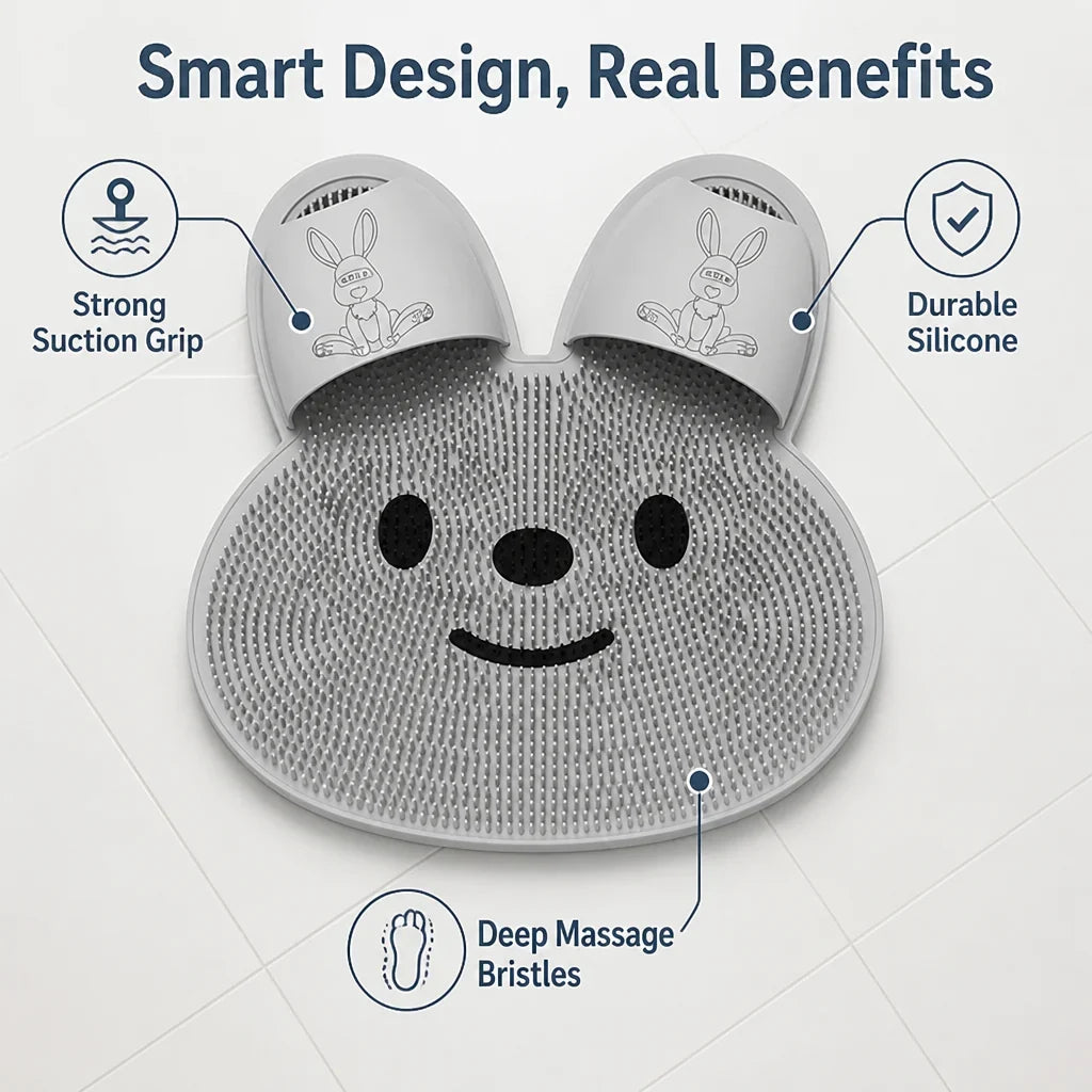 HydroSole™ Silicone Massage Mat — Turn Every Shower Into a Revitalizing Foot Spa Experience