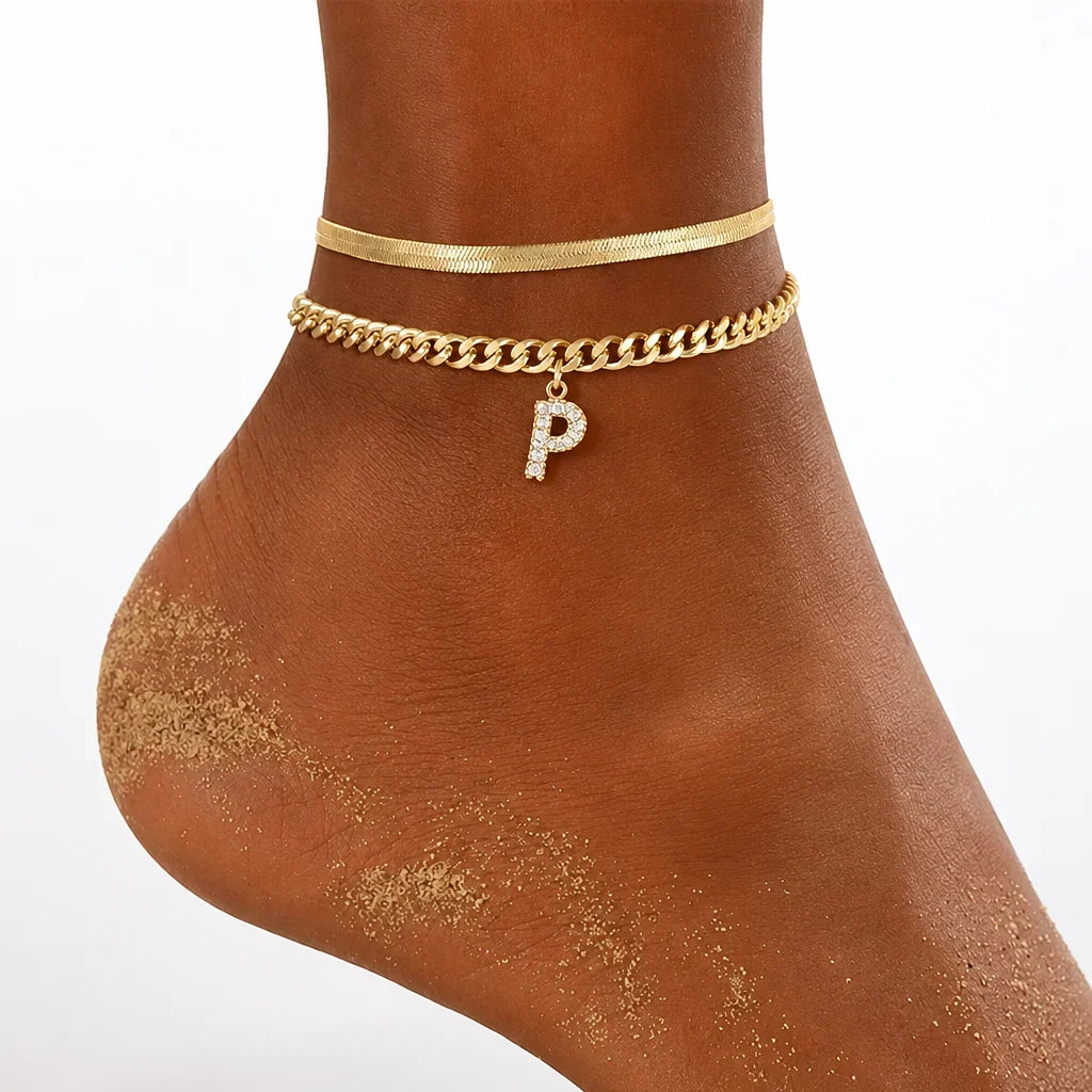 Velmora™ Gold Initial Anklets — Wear Your Unique Story with Effortless Grace