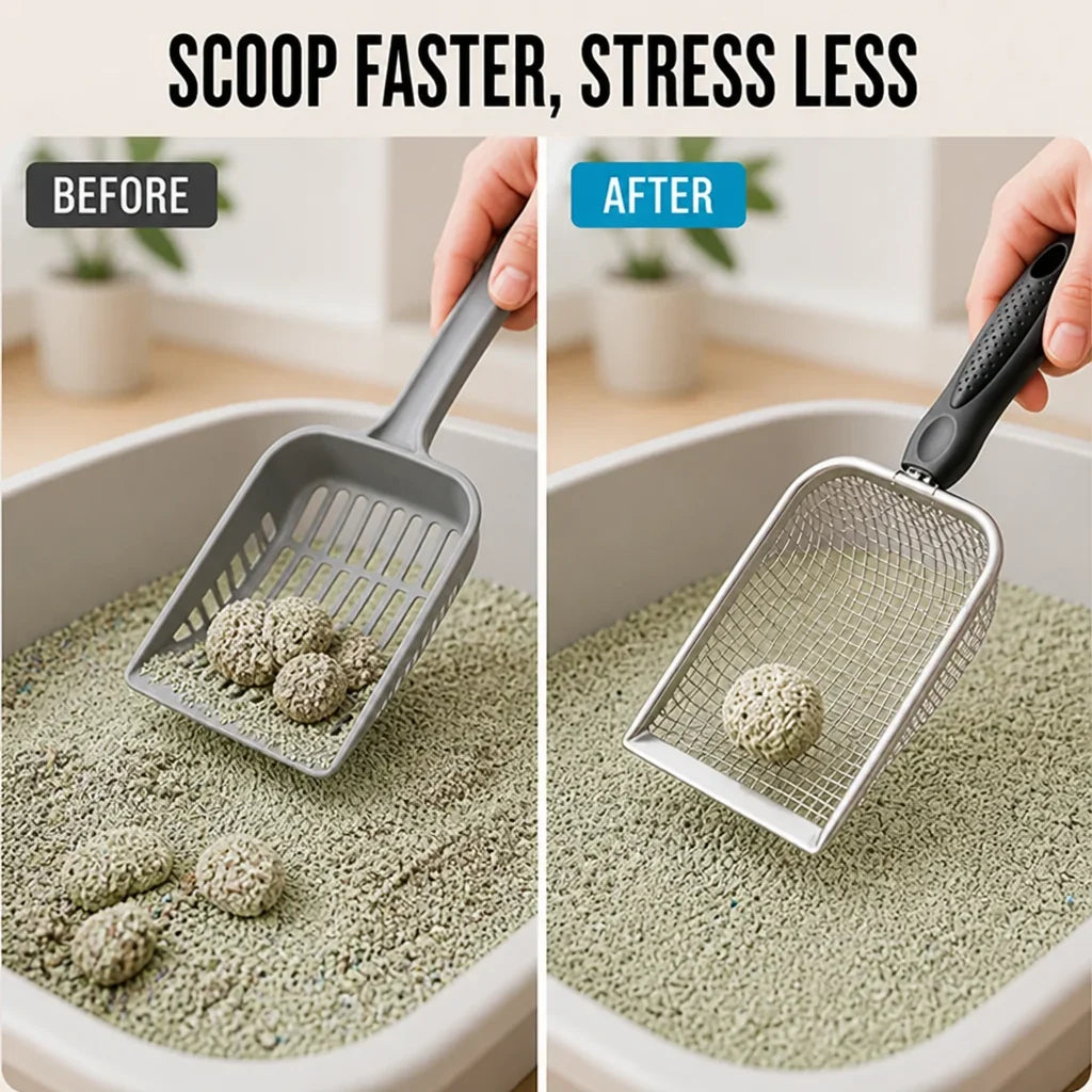 ScoopSieve™ Metal Mesh Scoop — Scoop Faster, Stress Less, Enjoy Every Moment