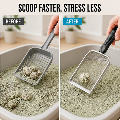 ScoopSieve™ Metal Mesh Scoop — Scoop Faster, Stress Less, Enjoy Every Moment