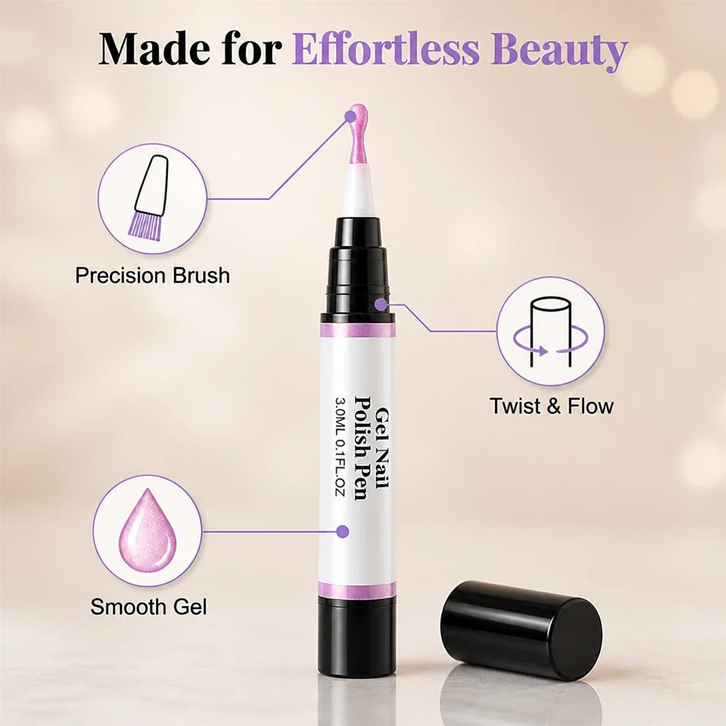 Gellyra™ 6-Piece Gel Nail Pen Set — Effortless Glamour That Commands Every Room