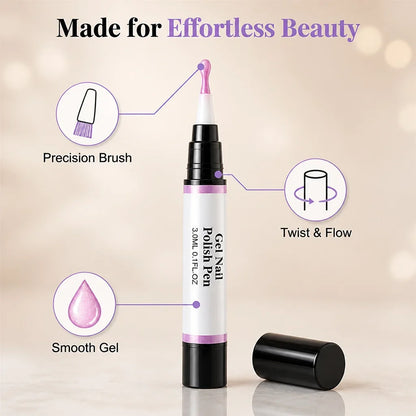 Gellyra™ 6-Piece Gel Nail Pen Set — Effortless Glamour That Commands Every Room