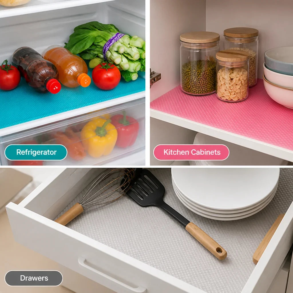FrostGuard™ Liners — Turn Your Fridge Into a Fresh, Spotless Sanctuary Every Day
