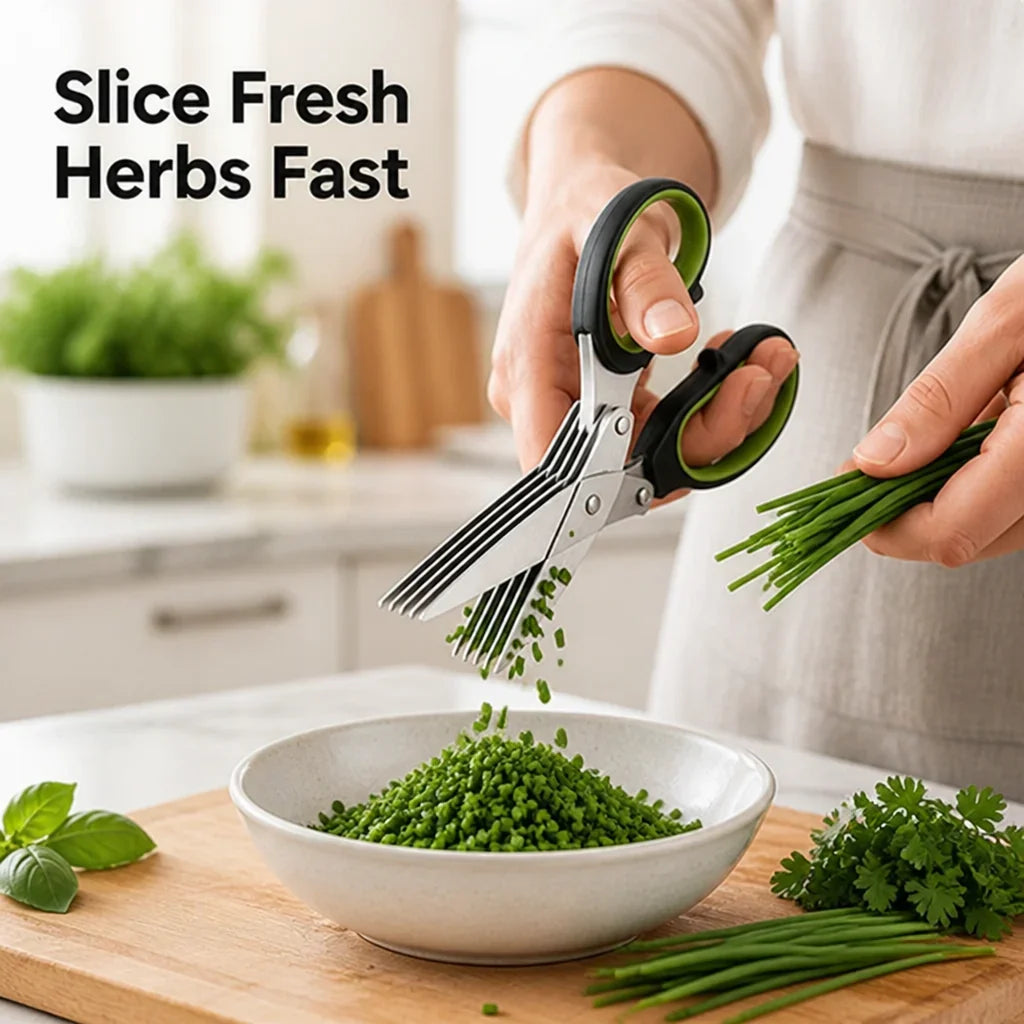 ChopBloom™ Herb Scissors — Slice Faster, Feel the Joy of Effortless Prep