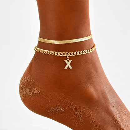 Velmora™ Gold Initial Anklets — Wear Your Unique Story with Effortless Grace