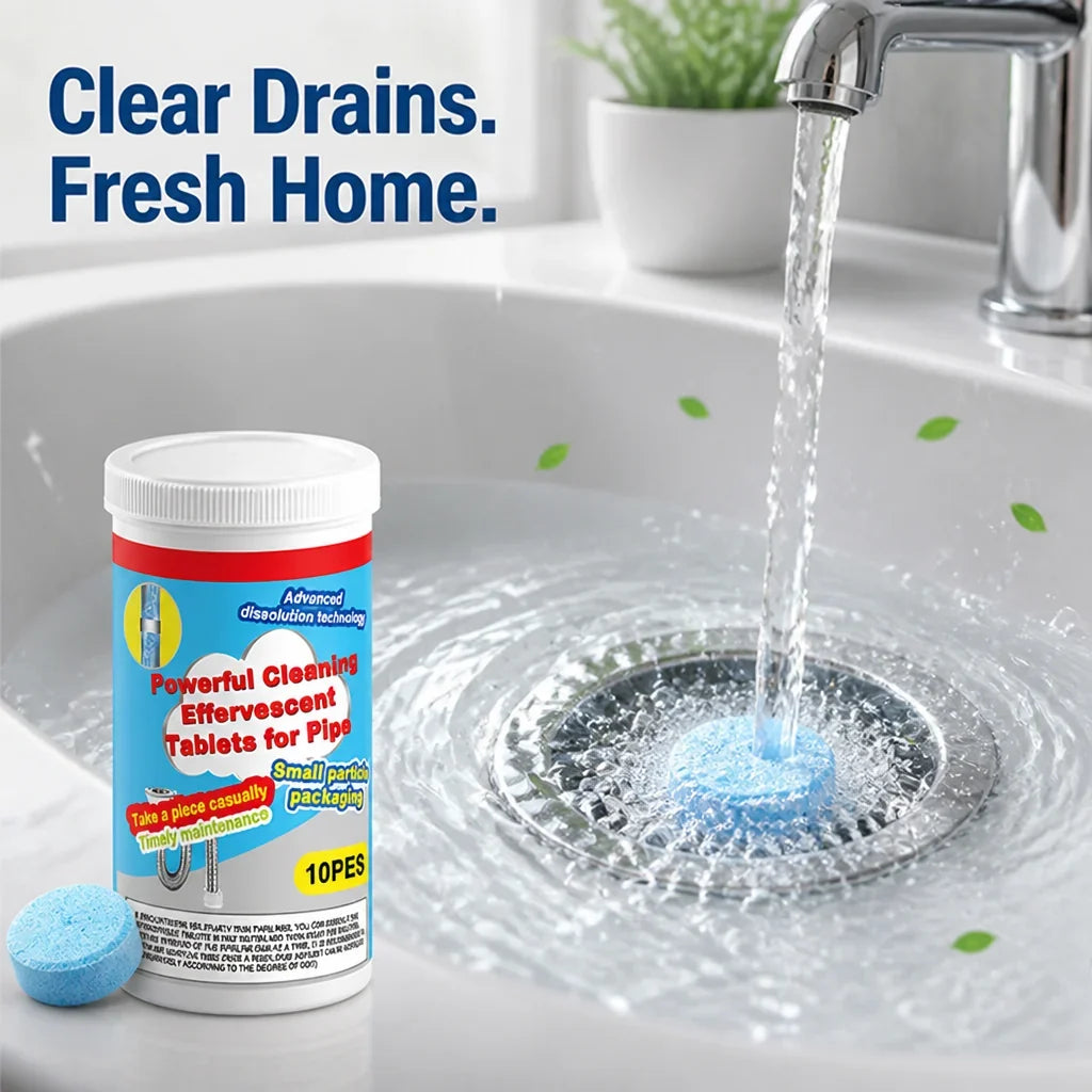 Purevia™ Effervescent Tablets — Effortless Fizzing Power That Clears Clogs and Refreshes Your Home Instantly