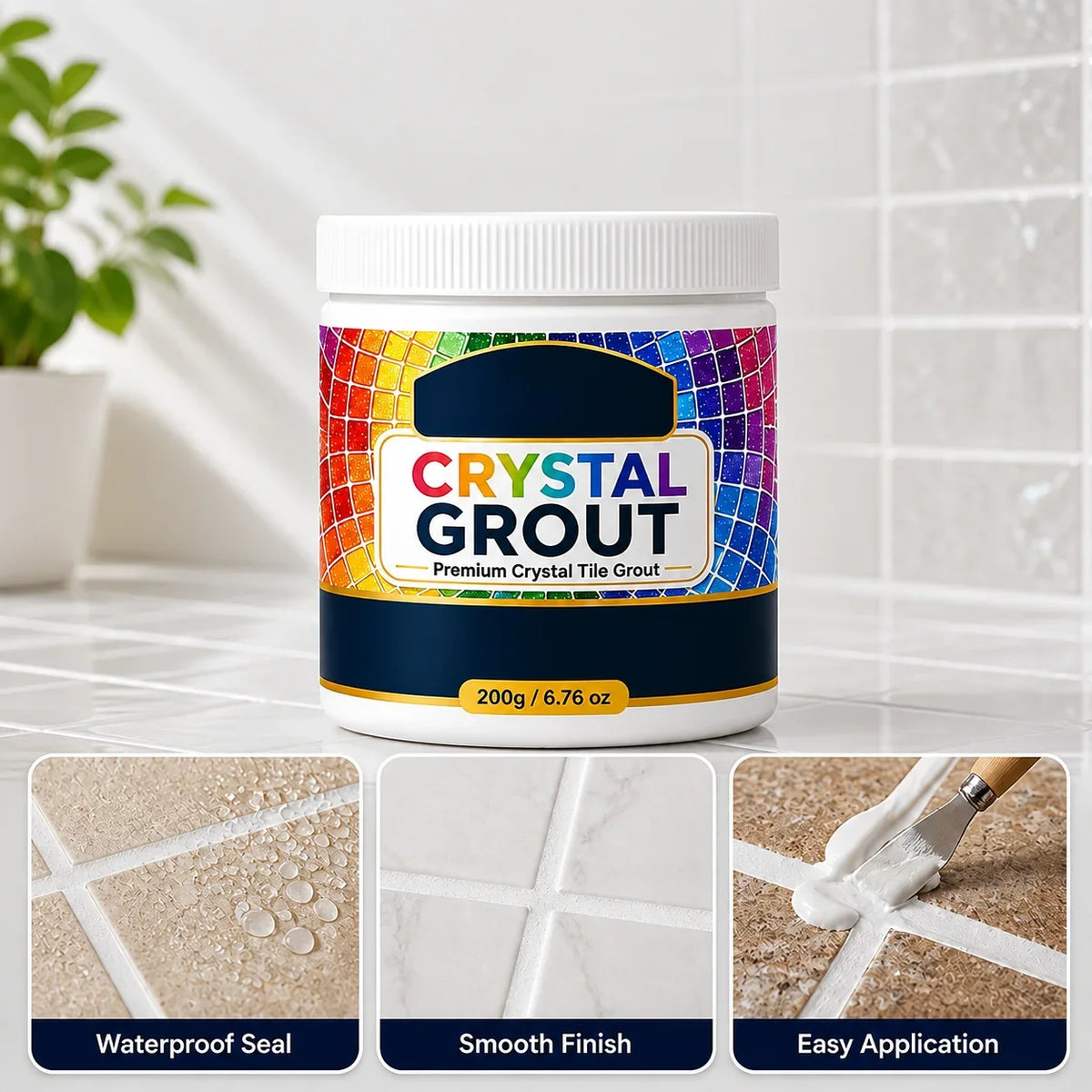 Groutelle™ Tile Grout — Protect and Restore Your Tiles with a Waterproof, Mold-Resistant Shield That Lasts