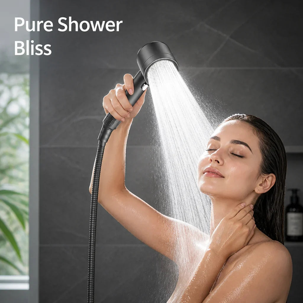 FlowSwitch™ 4-Mode Shower Head — high-pressure handheld shower head with multiple spray modes