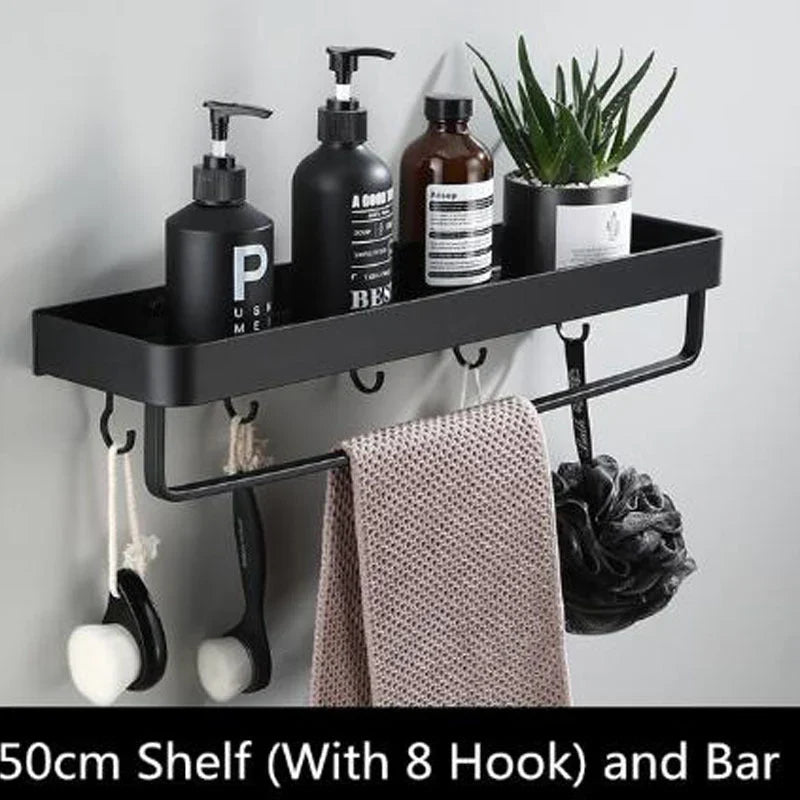 WallCrate™ | Bathroom Wall Shelf Aluminum, Wall-Mounted