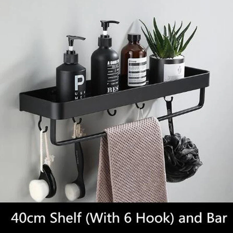WallCrate™ | Bathroom Wall Shelf Aluminum, Wall-Mounted
