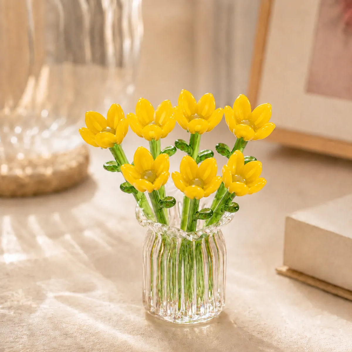Floria Miniature Glass Flower Set