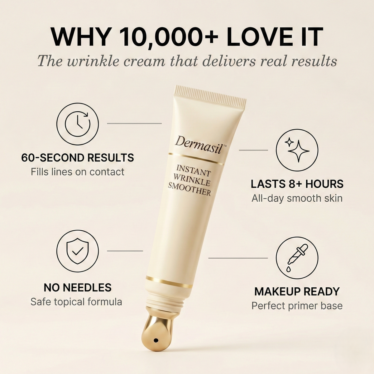 Dermasil™ – Instant Wrinkle Smoothing Cream | Visibly Tightens & Fills Lines in 60 Seconds