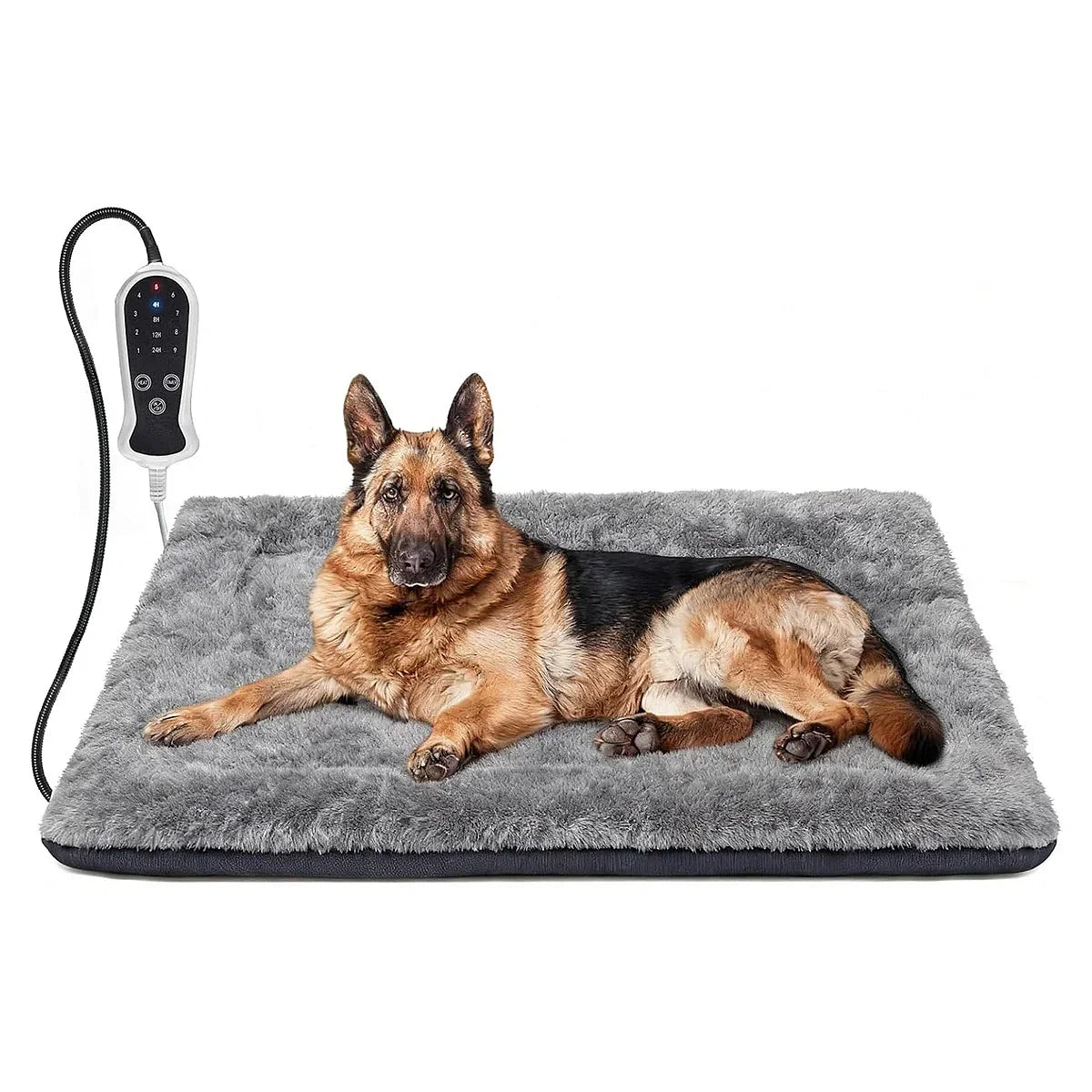 Heated Dog Bed with Adjustable Temperature and Removable Washable Cover