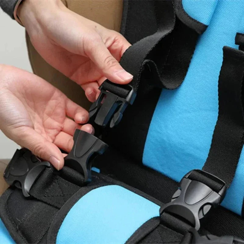 Portable Child Car Seat with Five-Point Safety Harness for Travel