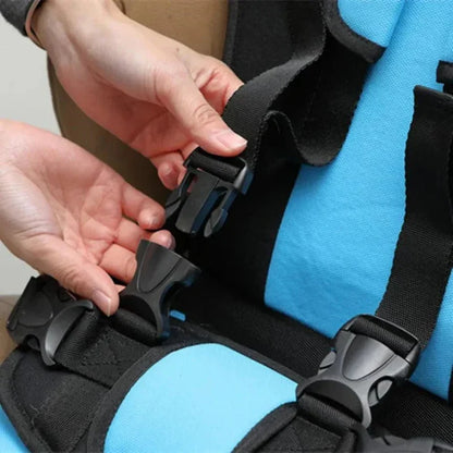 Portable Child Car Seat with Five-Point Safety Harness for Travel