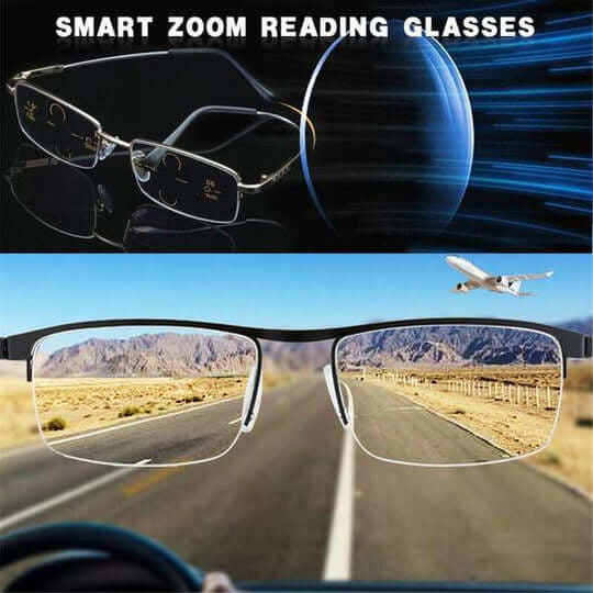 Smart Adjustable Glasses with Auto Vision Correction and Blue Light Filter