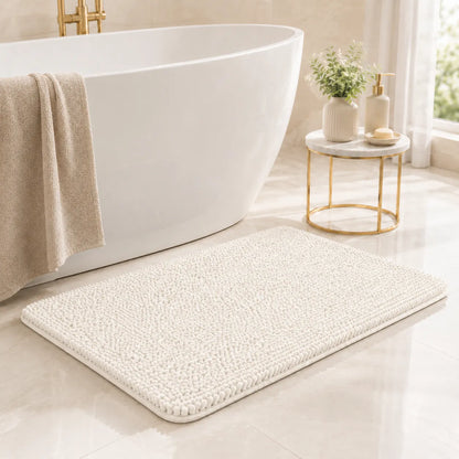 Kaelis Absorbent Chenille Bath Mat