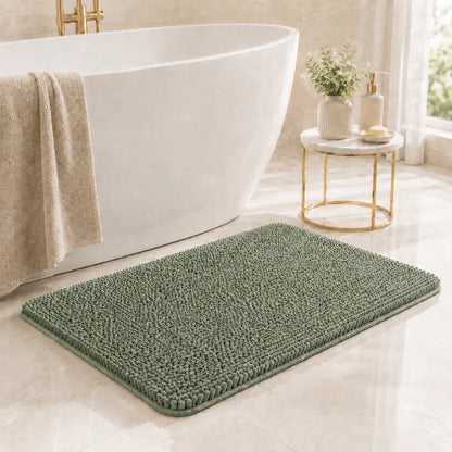 Kaelis Absorbent Chenille Bath Mat