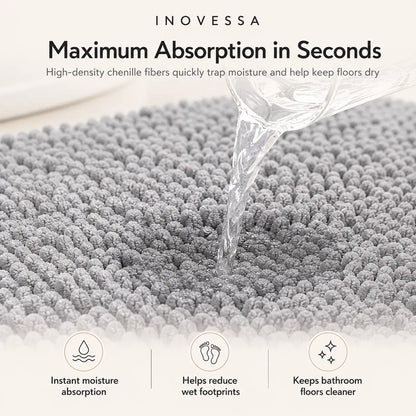 Kaelis Absorbent Chenille Bath Mat