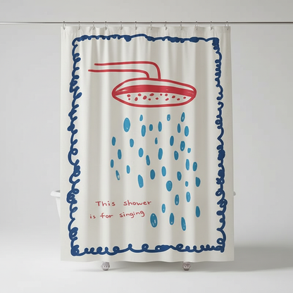 Korean fabric shower curtain - AquaGuardCurtain