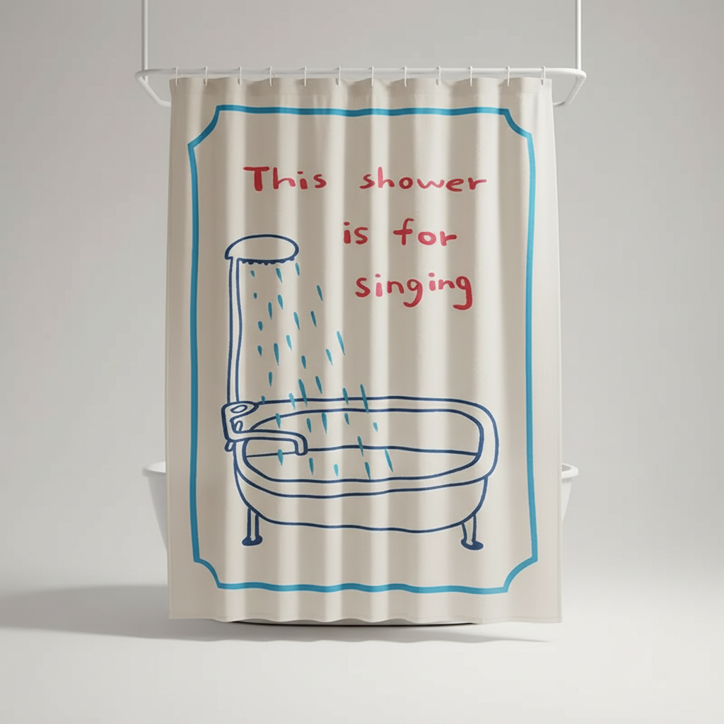 Korean fabric shower curtain - AquaGuardCurtain