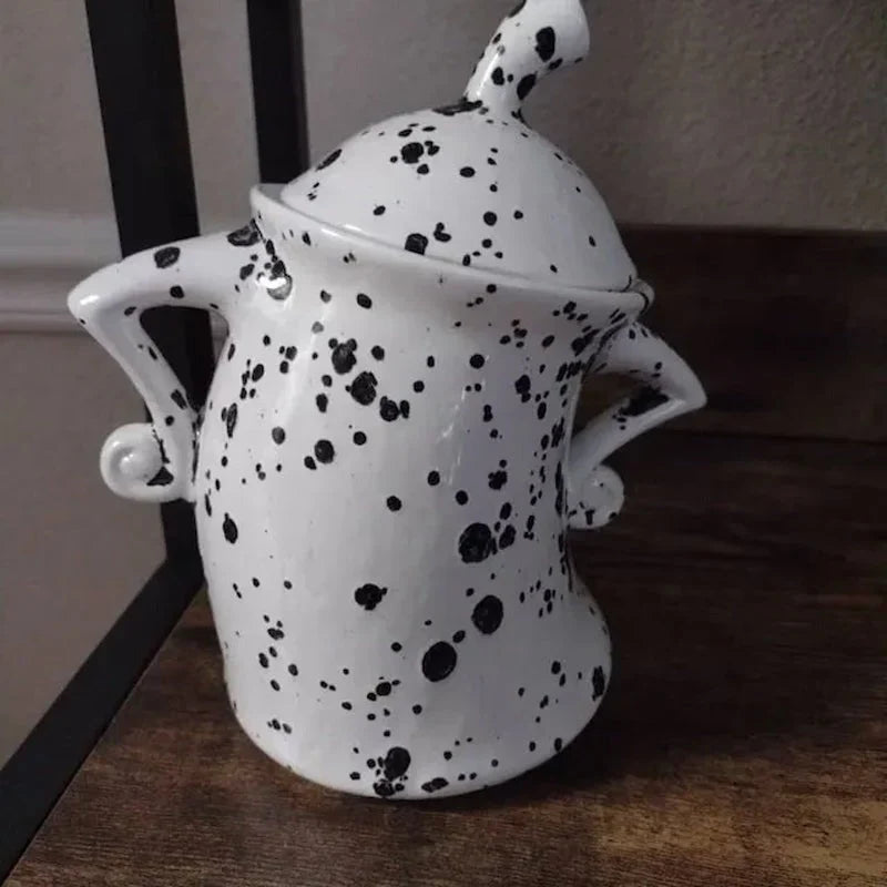 Kitchen Canister Hands-On-Hips Durable Resin Sizable Storage