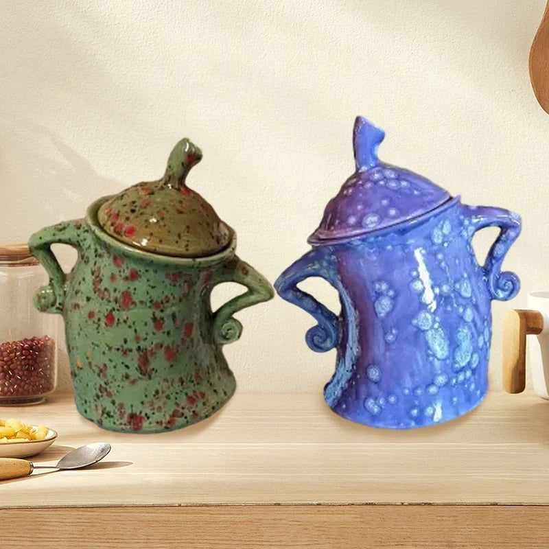 Kitchen Canister Hands-On-Hips Durable Resin Sizable Storage